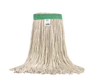 20 oz Cotton Wet Mop with Green Narrow Band
